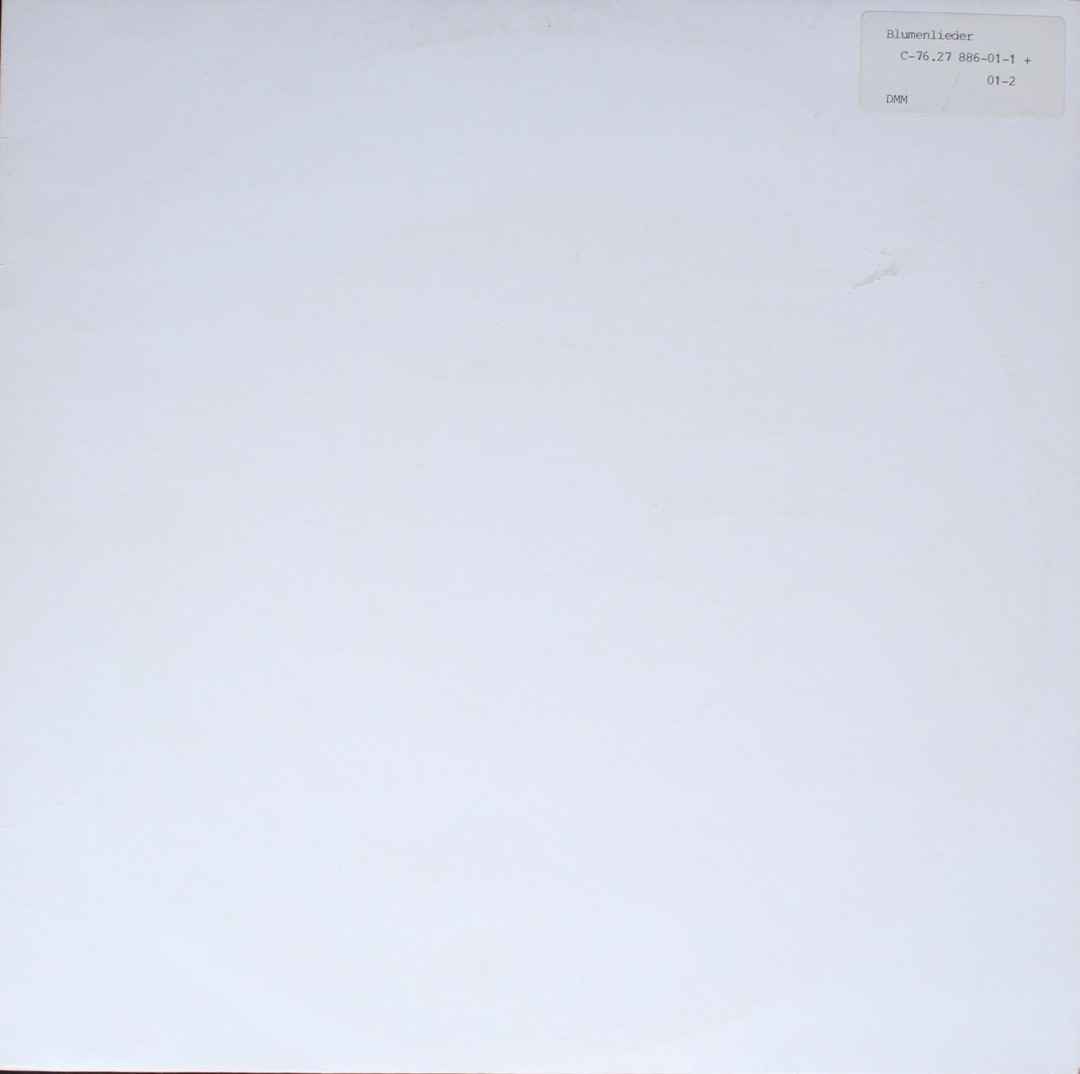 Not On Label C-76.27 886-01-1/2 - Mitsuko Shirai, Hartmut Höll -