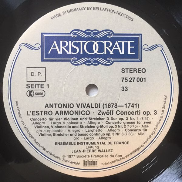 Aristocrate (2) 75 27 001 - Antonio Vivaldi, Jean-Pierre Wallez, - Image 3