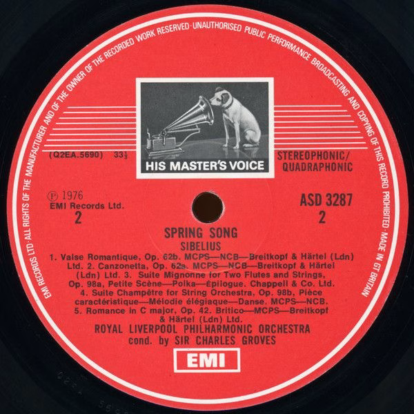 His Master's Voice ASD 3287 - Jean Sibelius, Royal Liverpool Phi - Image 4