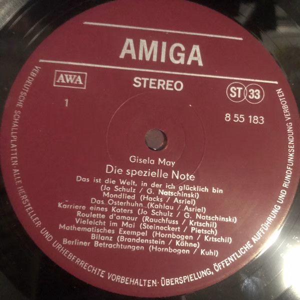 Amiga 8 55 183 - Gisela May - Die Spezielle Note - Image 3