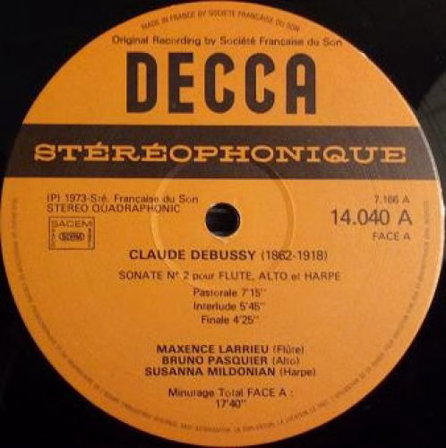 DECCA 14.040 - Susanna Mildonian, Claude Debussy, Maurice Ravel - Image 3