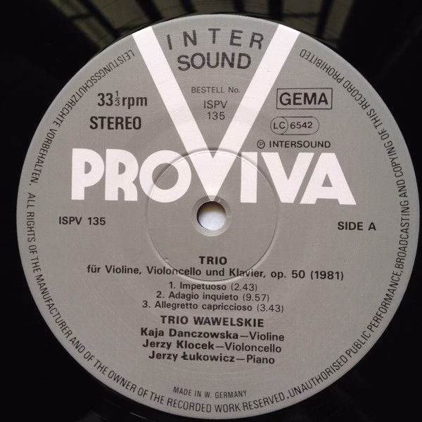 Pro Viva ISPV 135 - Krzysztof Meyer, Trio Wawelskie, Kaja Danczo - Image 3