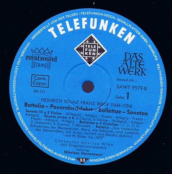 Telefunken SAWT 9579-B - Heinrich Ignaz Franz Biber, Concentus M - Image 3