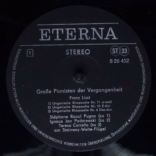 Eterna 8 26 452 - Franz Liszt, Raoul Stéphane Pugno, Xaver Schar - Image 3