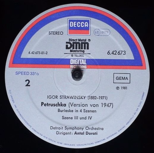 DECCA 6.42673 AZ - Igor Stravinsky, Detroit Symphony Orchestra, - Image 4