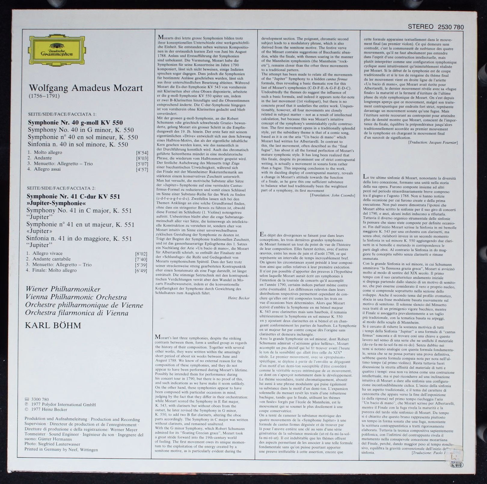 Deutsche Grammophon 2530 780 - Wolfgang Amadeus Mozart, Wiener P - Image 2