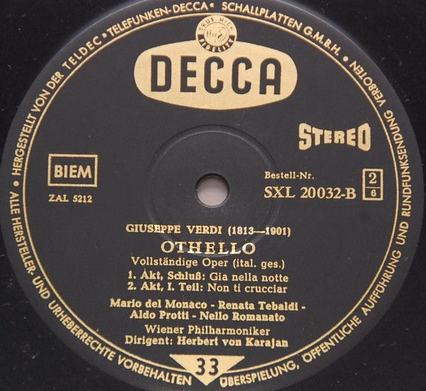 DECCA SXL 20031-33-B - Giuseppe Verdi, Mario del Monaco, Renata - Image 7