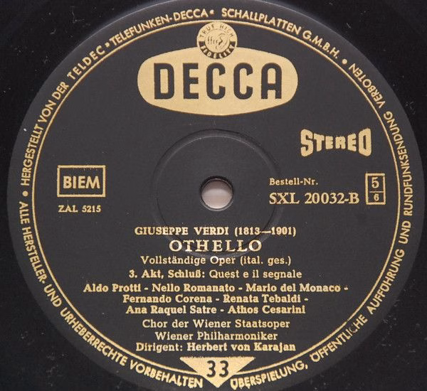 DECCA SXL 20031-33-B - Giuseppe Verdi, Mario del Monaco, Renata - Image 8