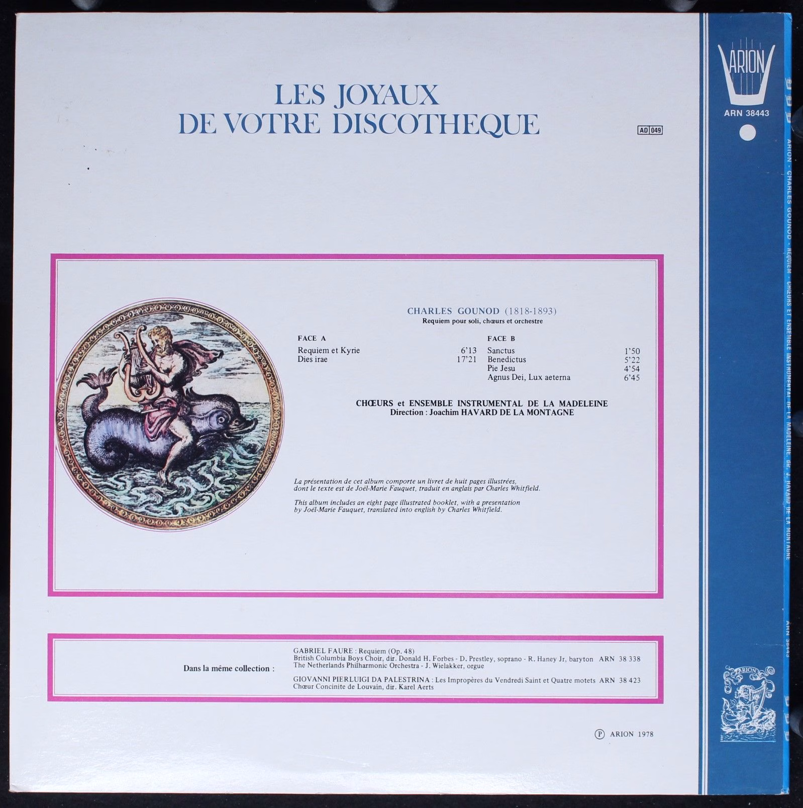 ARION ARN 38443 - Charles Gounod, Choeur De La Madeleine, Ensemb - Image 2
