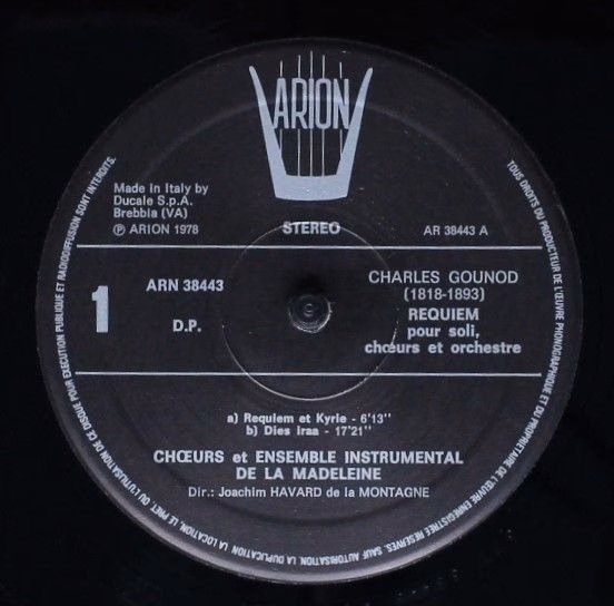 ARION ARN 38443 - Charles Gounod, Choeur De La Madeleine, Ensemb - Image 5
