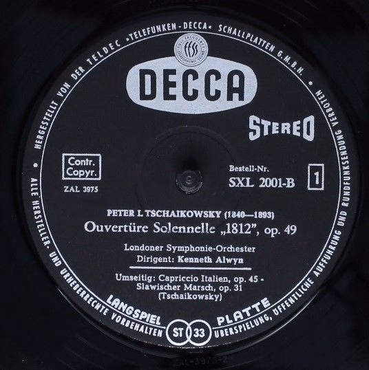 DECCA SXL 2001-B - Kenneth Alwyn, London Symphony Orchestra, Pyo - Image 3