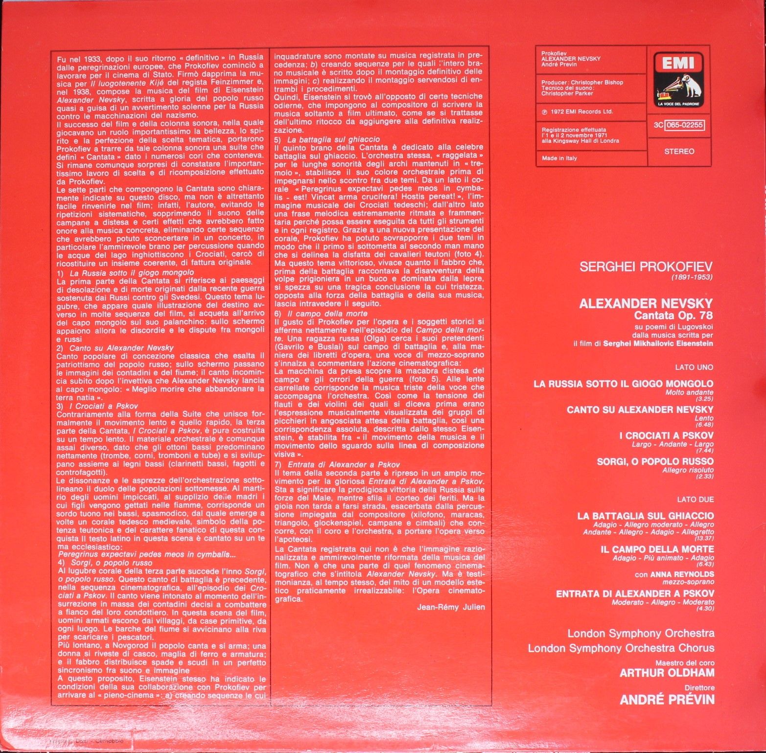 La Voce Del Padrone 3C 065-02255 - Sergei Prokofiev, Anna Reynol - Image 2