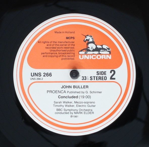 Unicorn Records (3) UNS 266 - John Buller, Sarah Walker (2), Tim - Image 4