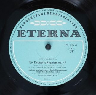 Eterna 820 037 - Johannes Brahms - Ein Deutsches Requiem