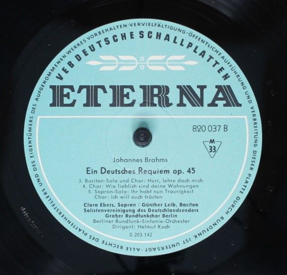 Eterna 820 037 - Johannes Brahms - Ein Deutsches Requiem - Image 2