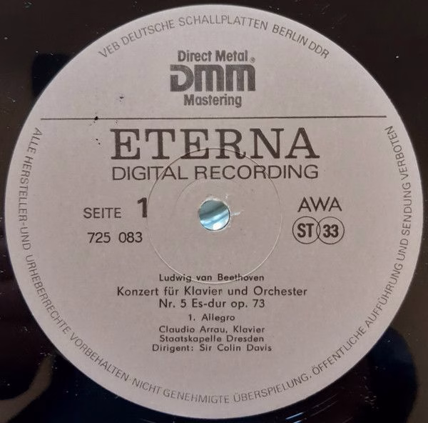 Eterna 725 083 - Ludwig van Beethoven, Claudio Arrau, Staatskape - Image 3