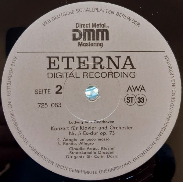 Eterna 725 083 - Ludwig van Beethoven, Claudio Arrau, Staatskape - Image 4