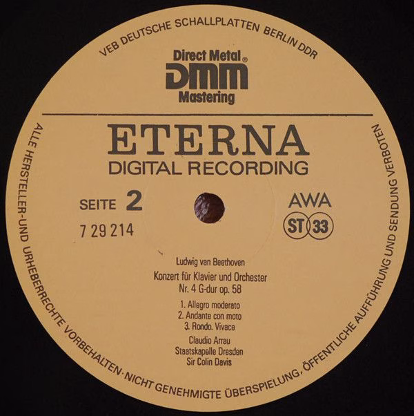 Eterna 7 29 214 - Ludwig van Beethoven, Claudio Arrau, Staatskap - Image 4