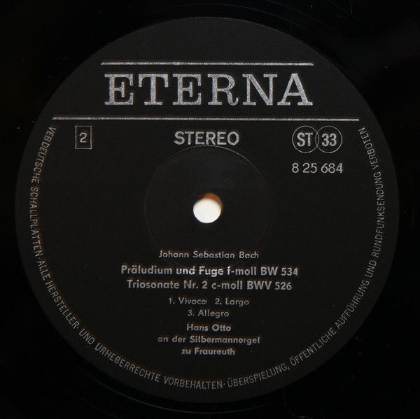 Eterna 8 25 684 - Johann Sebastian Bach, Hans Otto - Hans Otto A - Image 4