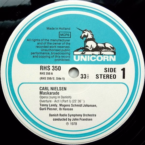 Unicorn Records (3) RHS 350/2 - Carl Nielsen, Danmarks Radios Sy - Image 2