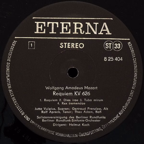 Eterna 8 25 404-406 - Wolfgang Amadeus Mozart - Requiem (KV 626) - Image 3