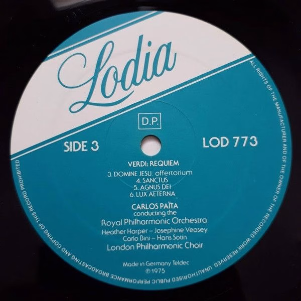 Lodia LOD 772/3 - Giuseppe Verdi, Carlos Païta, Heather Harper, - Image 5