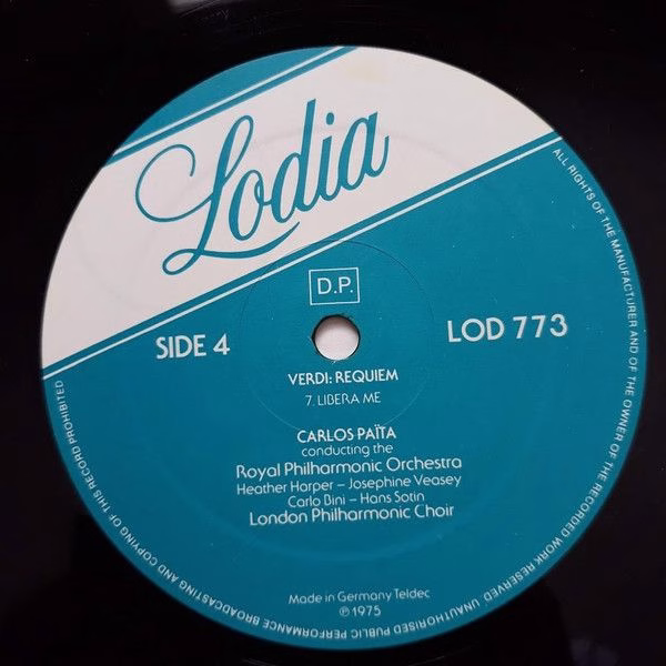 Lodia LOD 772/3 - Giuseppe Verdi, Carlos Païta, Heather Harper, - Image 6