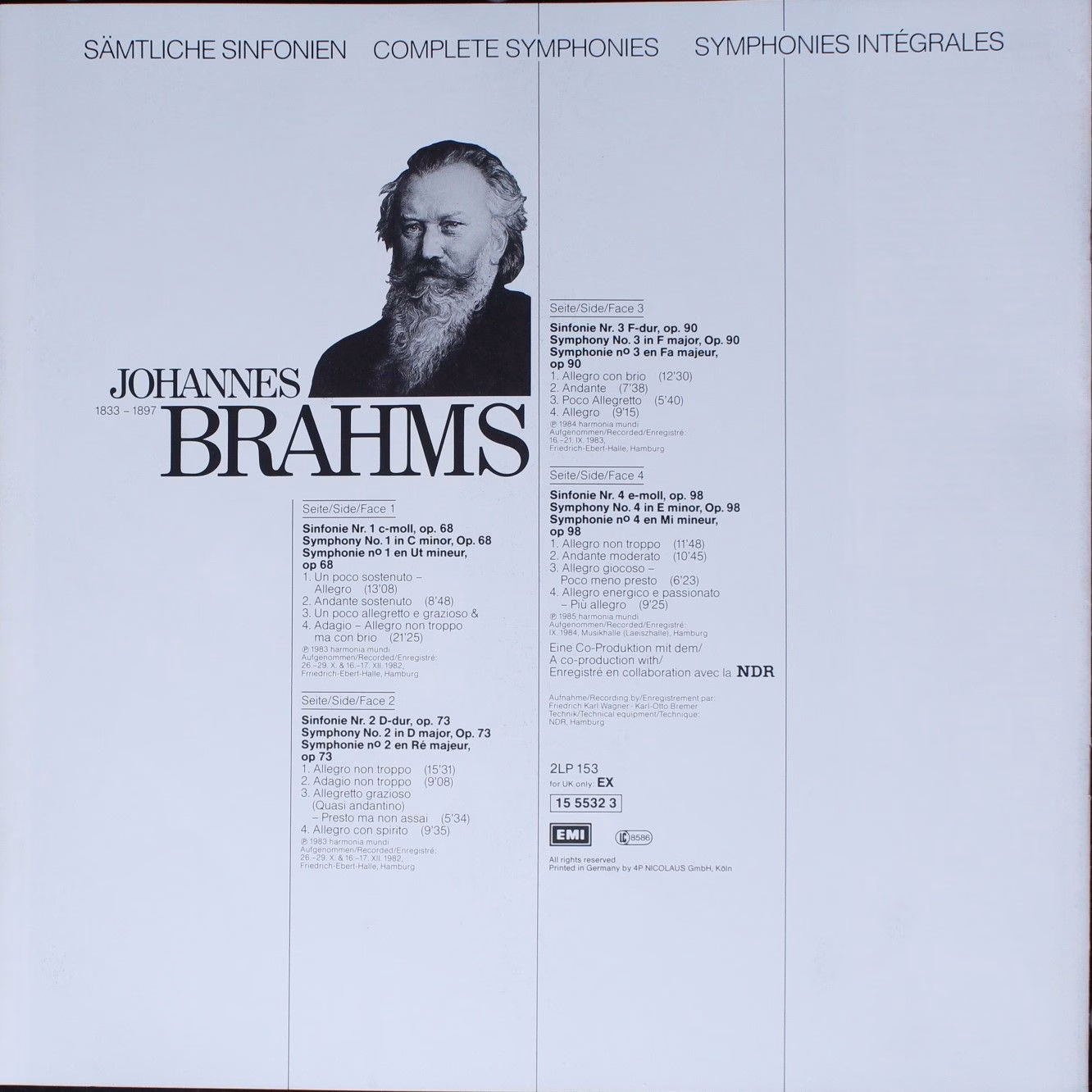 Deutsche Harmonia Mundi 15 5532 3 - Johannes Brahms, NDR Sinfoni - Image 4