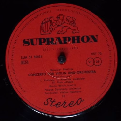 Supraphon SUA ST 50031 - Bohuslav Martinů - Concerto For Violin - Image 3