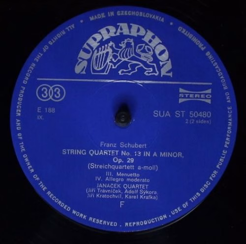 Supraphon SUA ST 50480 - Franz Schubert, Janáček Quartet - Strin - Image 4