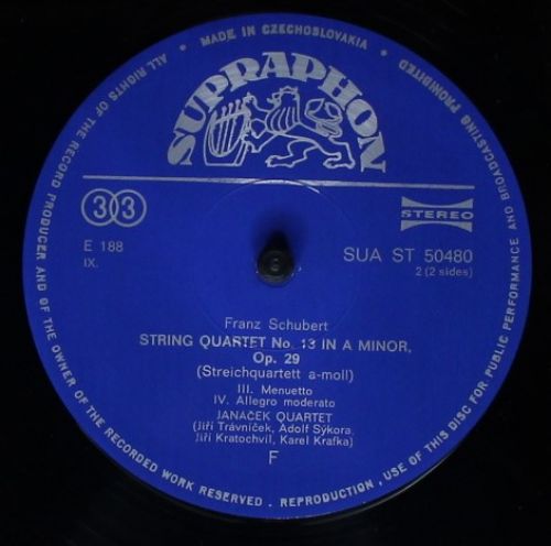 Supraphon SUA ST 50480 - Franz Schubert, Janáček Quartet - Strin - Image 4