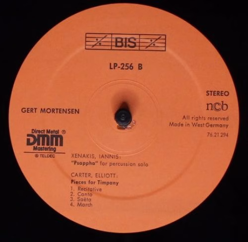 BIS LP-256 - Gert Mortensen, Per Nørgård, Iannis Xenakis, Elliot - Image 6
