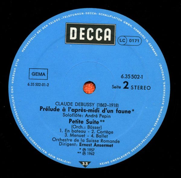 DECCA 6.35502 - Claude Debussy, L'Orchestre De La Suisse Romande - Image 4