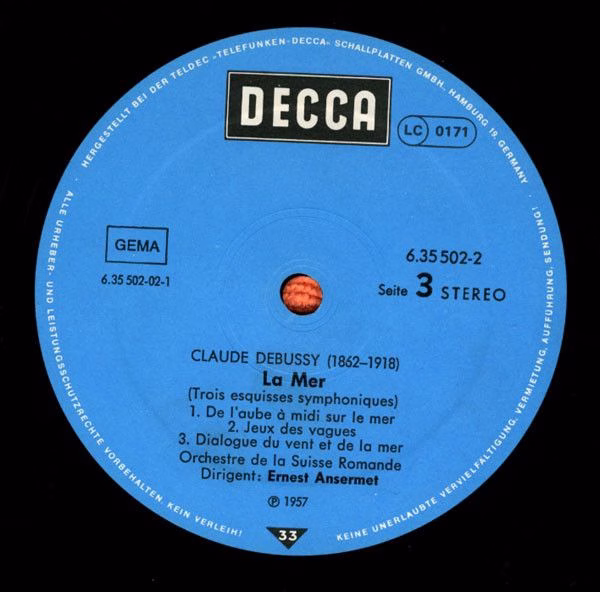 DECCA 6.35502 - Claude Debussy, L'Orchestre De La Suisse Romande - Image 5