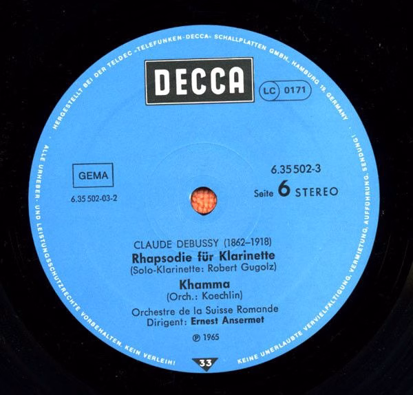 DECCA 6.35502 - Claude Debussy, L'Orchestre De La Suisse Romande - Image 8
