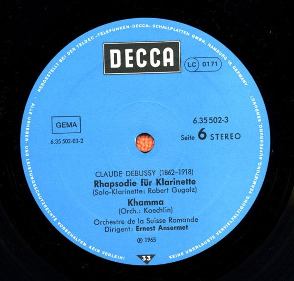 DECCA 6.35502 - Claude Debussy, L'Orchestre De La Suisse Romande - Image 8