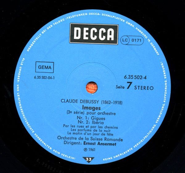 DECCA 6.35502 - Claude Debussy, L'Orchestre De La Suisse Romande - Image 9