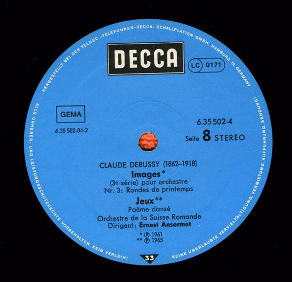 DECCA 6.35502 - Claude Debussy, L'Orchestre De La Suisse Romande - Image 10