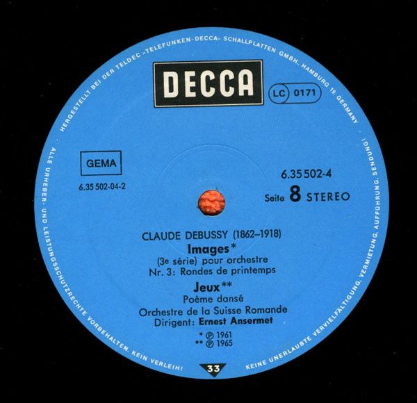 DECCA 6.35502 - Claude Debussy, L'Orchestre De La Suisse Romande - Image 10