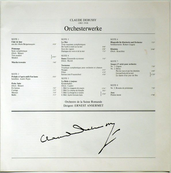 DECCA 6.35502 - Claude Debussy, L'Orchestre De La Suisse Romande - Image 11