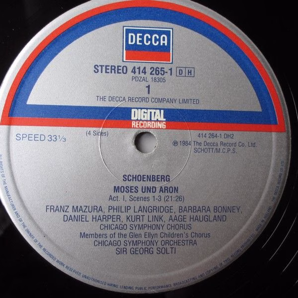 DECCA 414 264-1 - Arnold Schoenberg, Franz Mazura, Philip Langri - Image 5