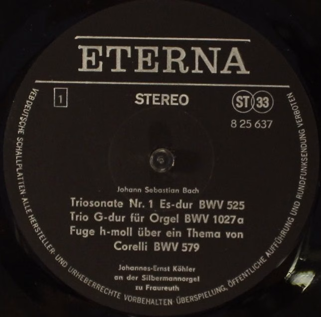 Eterna 8 25 637 - Johann Sebastian Bach, Johannes-Ernst Köhler - - Image 3