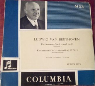 Columbia 33 WCX 1073 - Ludwig van Beethoven, Walter Gieseking -