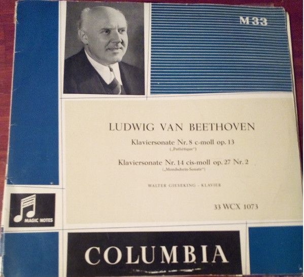 Columbia 33 WCX 1073 - Ludwig van Beethoven, Walter Gieseking -