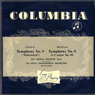 Columbia 33CX1039 - Franz Schubert, Ludwig van Beethoven, Sir Th