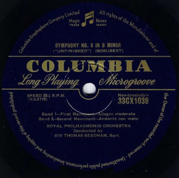 Columbia 33CX1039 - Franz Schubert, Ludwig van Beethoven, Sir Th - Image 3