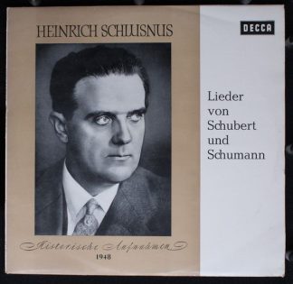 DECCA HD 16 - Heinrich Schlusnus, Sebastian Peschko - Lieder Von