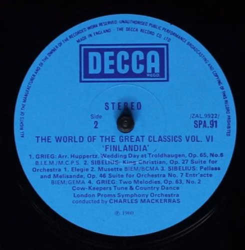 DECCA SPA 91 - The London Proms Symphony Orchestra, Sir Charles - Image 4