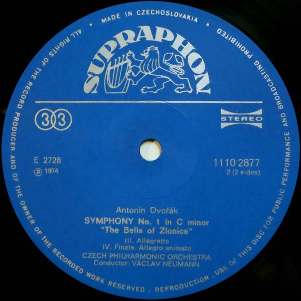 Supraphon 1110 2877 - Antonín Dvořák, The Czech Philharmonic Orc - Image 4