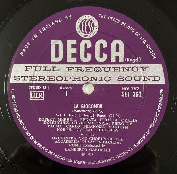 DECCA SET 364-6 - Amilcare Ponchielli, Renata Tebaldi, Marilyn H - Image 4